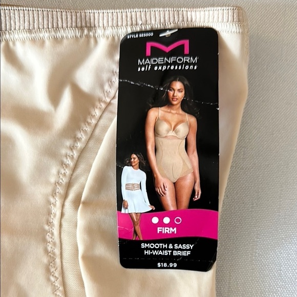 Maidenform Women's High-Waist Shapewear - Beige - Picture 2 of 4